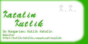 katalin kutlik business card